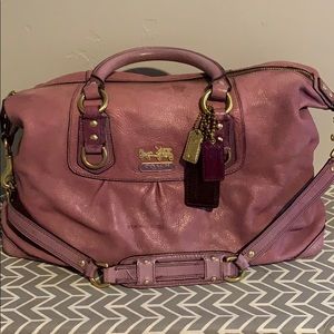 Coach large duffel Madison Sabrina purple